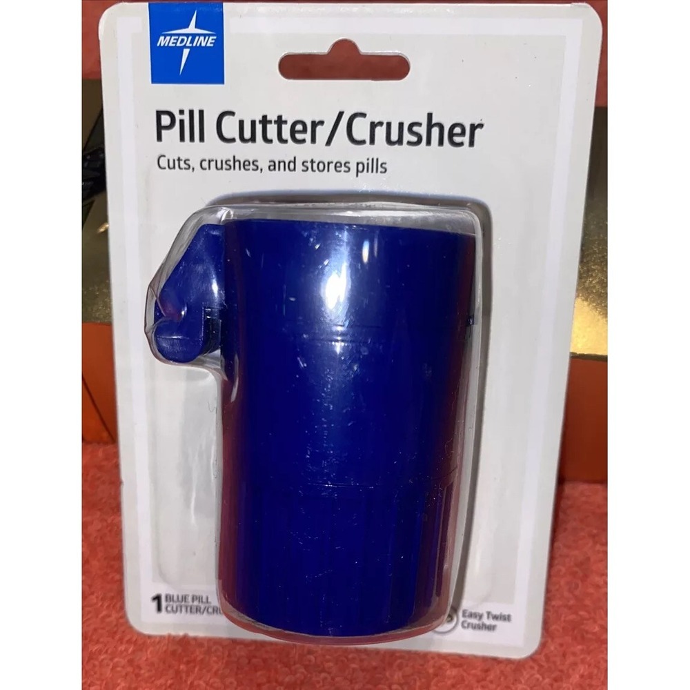 1‎ Pill Crusher Cutter Split Medicine Tablets Vitamins Medication Storage New